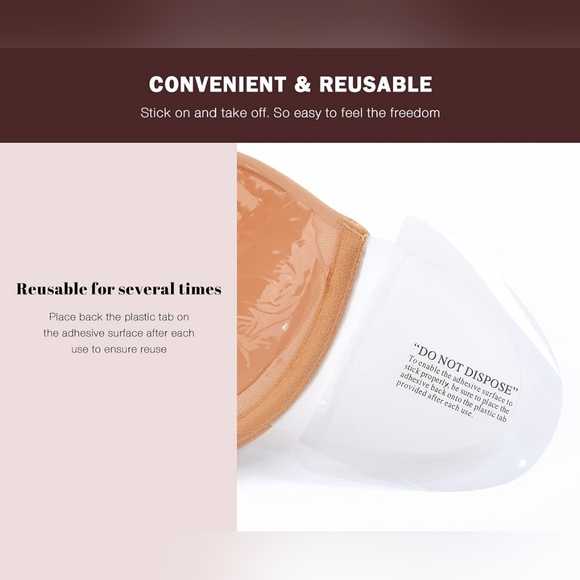 Backless, Strapless, Underwire Self-adhesive Push-up Bra - Picture 5 of 6